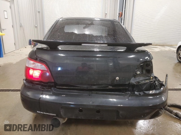 2005 Subaru Impreza Sedan (Natl) WRX with VIN JF1GD29615G523750, listed as a Copart auction lot 42104015 with 141,630 mi miles and Salvage Title. Bid and sale history available at carsss.com. Image 6.