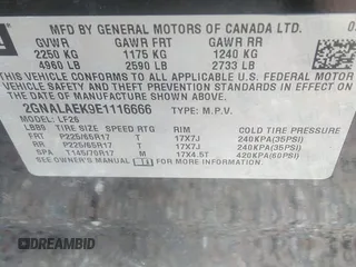 2014 Chevrolet Equinox LS with VIN 2GNALAEK9E1116666, listed as a IAAI auction lot 42153596 with 133,347 mi miles. Bid and sale history available at carsss.com. Image 9.
