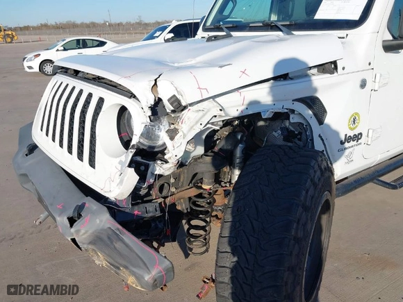 2020 Jeep Gladiator Sport S with VIN 1C6HJTAG6LL109425, listed as a IAAI auction lot 41168729 with NaN miles. Bid and sale history available at carsss.com. Image 6.