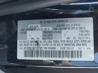 2006 Mazda 5 Sport with VIN JM1CR29L560126780, listed as a IAAI auction lot 41653391 with 112,547 mi miles and . Bid and sale history available at DreamBid. Image 9.