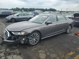 2019 Audi A8 with VIN WAU8DAF85KN001836, listed as a Copart auction lot 62670185 with 44,661 mi miles and Salvage title. Bid and sale history available at DreamBid. Image 1.