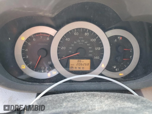 2012 Toyota RAV4 Limited with VIN 2T3DF4DV3CW207902, listed as a Copart auction lot 54400555 with 206,268 mi miles and Salvage Title. Bid and sale history available at DreamBid. Image 9.