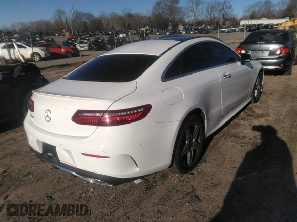 2018 Mercedes-Benz E-Class E 400 with VIN WDD1J6FB2JF050335, listed as a IAAI auction lot 41732691 with 76,660 mi miles. Bid and sale history available at carsss.com. Image 4.