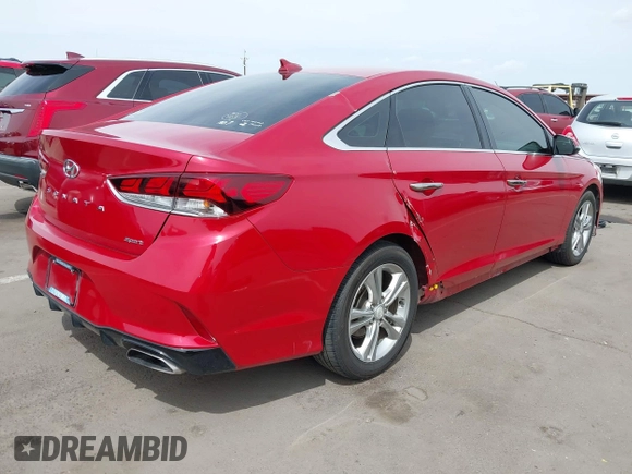 2018 Hyundai Sonata SEL with VIN 5NPE34AF4JH609393, listed as a IAAI auction lot 41915342 with 87,467 mi miles and . Bid and sale history available at DreamBid. Image 4.