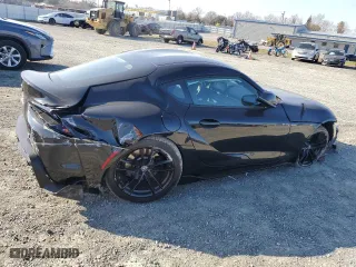 2020 Toyota GR Supra 3.0 with VIN WZ1DB4C0XLW025666, listed as a Copart auction lot 87545075 with 18,840 mi miles and Salvage Title. Bid and sale history available at carsss.com. Image 3.