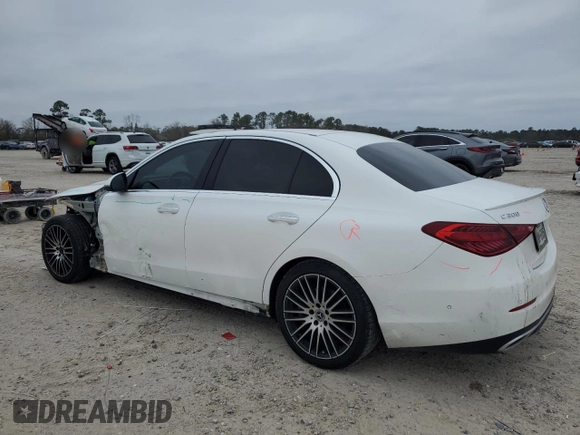 2022 Mercedes-Benz C 300 with VIN W1KAF4GB4NR020987, listed as a Copart auction lot 88933735 with 76,023 mi miles and Salvage Title. Bid and sale history available at DreamBid. Image 2.