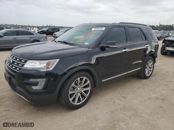 2016 Ford Explorer Limited with VIN 1FM5K7F8XGGB17538, listed as a Copart auction lot 46846365 with 101,587 mi miles and Salvage Title. Bid and sale history available at carsss.com. Image 1.