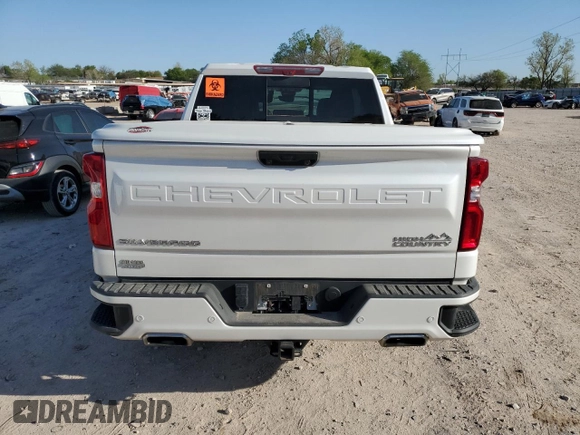 2024 Chevrolet Silverado 1500 High Country with VIN 1GCUDJEL1RZ151033, listed as a Copart auction lot 52334515 with 22,599 mi miles and Salvage Title. Bid and sale history available at DreamBid. Image 6.