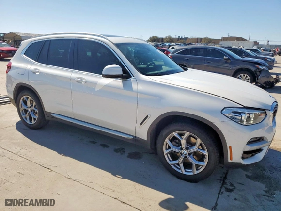 2021 BMW X3 sDrive30i with VIN 5UXTY3C08M9F99350, listed as a Copart auction lot 46805265 with 24,024 mi miles and Salvage Title. Bid and sale history available at carsss.com. Image 4.