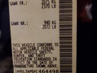 2015 Nissan Altima S z VIN 1N4BL3AP6FC464498, wystawiony jako Copart lot #38575914 z przebiegiem Nie podano mil oraz Nie do naprawy • Non repairable. Historia ofert i sprzedaży dostępna na DreamBid. Obrazek 12.