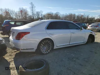 2017 Genesis G90 Premium with VIN KMHG34JA8HU027032, listed as a Copart auction lot 78633003 with 95,950 mi miles and . Bid and sale history available at carsss.com. Image 3.