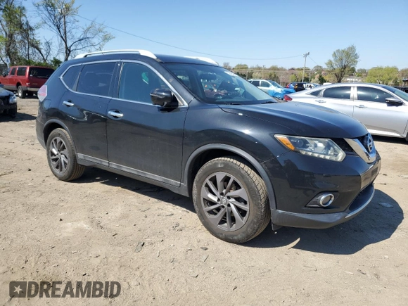 2016 Nissan Rogue SL with VIN 5N1AT2MV2GC834739, listed as a Copart auction lot 52428095 with 56,641 mi miles and Salvage Title. Bid and sale history available at DreamBid. Image 4.