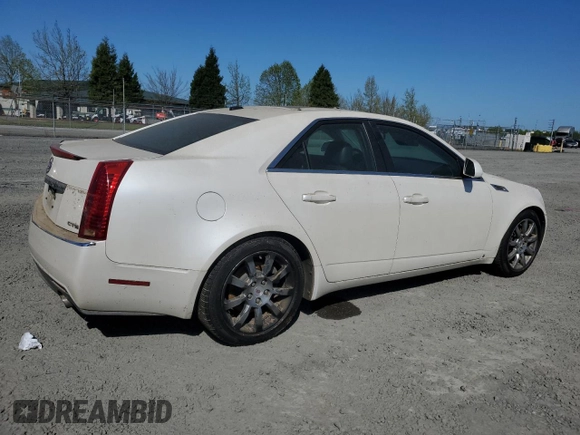 2008 Cadillac CTS AWD with VIN 1G6DP57V680122081, listed as a Copart auction lot 52195075 with 74,304 mi miles and Salvage Title. Bid and sale history available at DreamBid. Image 3.