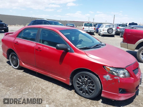 2009 Toyota Corolla with VIN 1NXBU40EX9Z077847, listed as a IAAI auction lot 42188763 with 180,324 mi miles. Bid and sale history available at carsss.com. Image 1.