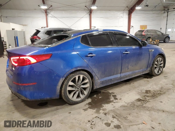 2014 Kia Optima SXL Turbo with VIN 5XXGR4A67EG349273, listed as a Copart auction lot 47258705 with 95,095 mi miles and Salvage Title. Bid and sale history available at DreamBid. Image 3.