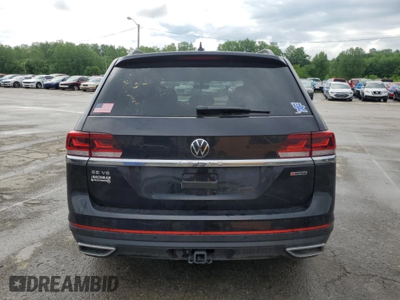 2022 Volkswagen Atlas SE with VIN 1V2HR2CAXNC514385, listed as a Copart auction lot 55742695 with 33,263 mi miles and Salvage title. Bid and sale history available at DreamBid. Image 6.