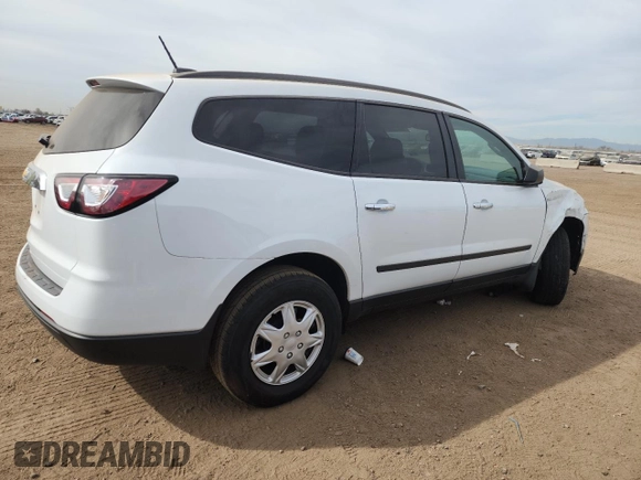 2017 Chevrolet Traverse LS with VIN 1GNKRFED1HJ252706, listed as a Copart auction lot 50633545 with 58,079 mi miles and Salvage Title. Bid and sale history available at carsss.com. Image 3.