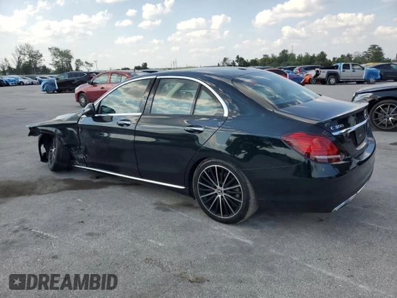 2019 Mercedes-Benz C 300 with VIN 55SWF8DB6KU316217, listed as a Copart auction lot 57811325 with 43,054 mi miles and Salvage title. Bid and sale history available at DreamBid. Image 2.