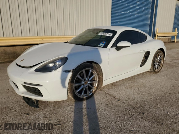 2018 Porsche 718 Cayman z VIN WP0AA2A85JK262216, wystawiony jako Copart lot #82436914 z przebiegiem 109 574 mil mil oraz Szkoda całkowita • Salvage title. Historia ofert i sprzedaży dostępna na DreamBid. Obrazek 1.