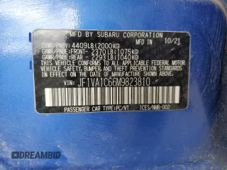 2021 Subaru WRX Premium with VIN JF1VA1C66M9823810, listed as a Copart auction lot 49930085 with 64,902 mi miles and Salvage Title. Bid and sale history available at carsss.com. Image 14.