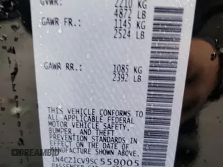 2025 Nissan LEAF SV Plus with VIN 1N4CZ1CV9SC559005, listed as a Copart auction lot 45686145 with 4,151 mi miles and Salvage Title. Bid and sale history available at carsss.com. Image 12.