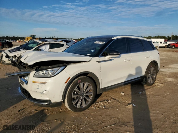 2020 Lincoln Corsair Reserve with VIN 5LMCJ2DHXLUL10703, listed as a Copart auction lot 89025165 with 21,599 mi miles and Salvage Title. Bid and sale history available at carsss.com. Image 1.
