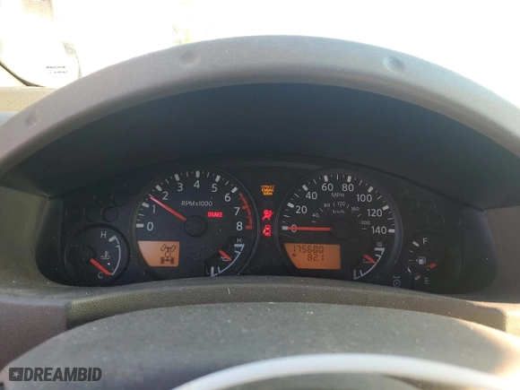2005 Nissan Frontier 4WD LE with VIN 1N6AD07W35C407638, listed as a Copart auction lot 71481194 with 175,680 mi miles and Salvage Title. Bid and sale history available at carsss.com. Image 9.