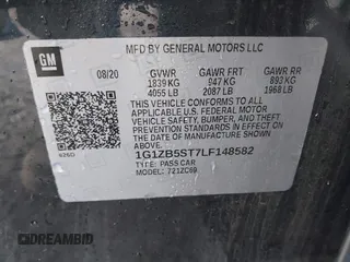 2020 Chevrolet Malibu LS with VIN 1G1ZB5ST7LF148582, listed as a IAAI auction lot 41602450 with 103,070 mi miles and . Bid and sale history available at DreamBid. Image 9.