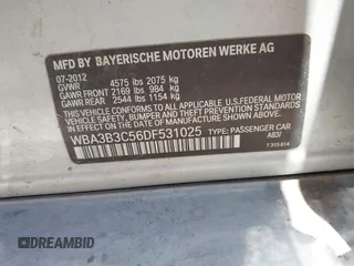 2013 BMW 3 Series 328i xDrive z VIN WBA3B3C56DF531025, wystawiony jako IAAI lot #42507909 z przebiegiem 97 331 mil mil oraz . Historia ofert i sprzedaży dostępna na DreamBid. Obrazek 9.