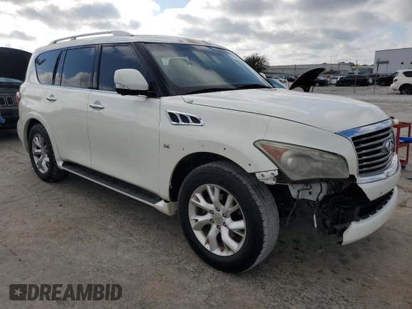 2014 Infiniti QX80 with VIN JN8AZ2NC1E9350768, listed as a Copart auction lot 71789434 with 203,499 mi miles and Clean Title. Bid and sale history available at carsss.com. Image 4.
