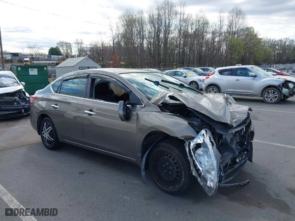 2015 Nissan Sentra SV with VIN 3N1AB7AP8FL690226, listed as a IAAI auction lot 41753059 with 160,255 mi miles. Bid and sale history available at carsss.com. Image 1.