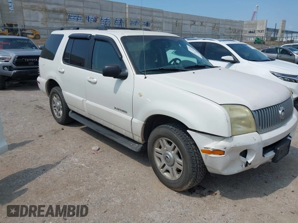 2002 Mercury Mountaineer with VIN 4M2DU66K22ZJ39167, listed as a IAAI auction lot 42507519 with 263,659 mi miles and . Bid and sale history available at DreamBid. Image 1.