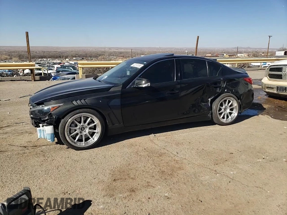 2014 Infiniti Q50 Hybrid Sport with VIN JN1AV7AR5EM700580, listed as a Copart auction lot 42575395 with 152,518 mi miles and Salvage Title. Bid and sale history available at carsss.com. Image 10.