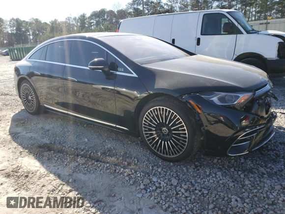 2022 Mercedes-Benz EQS with VIN W1KCG2DB5NA010482, listed as a Copart auction lot 40247144 with 0 mi miles and Non Repairable. Bid and sale history available at carsss.com. Image 4.