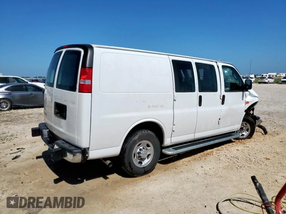 2024 Chevrolet Express Cargo with VIN 1GCWGAFP4R1269464, listed as a Copart auction lot 57891575 with Not provided miles and Clean title. Bid and sale history available at DreamBid. Image 3.