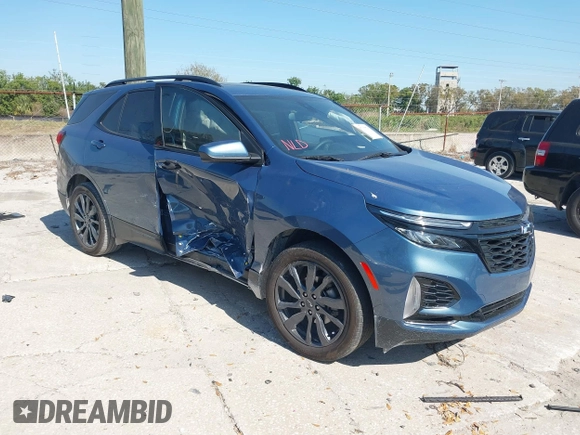 2024 Chevrolet Equinox RS with VIN 3GNAXMEG9RL181331, listed as a IAAI auction lot 41711779 with 15,405 mi miles and . Bid and sale history available at DreamBid. Image 1.