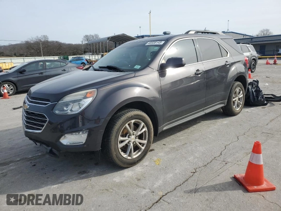 2016 Chevrolet Equinox LT with VIN 2GNALCEK7G6195613, listed as a Copart auction lot 45938145 with 105,522 mi miles and Salvage Title. Bid and sale history available at carsss.com. Image 1.