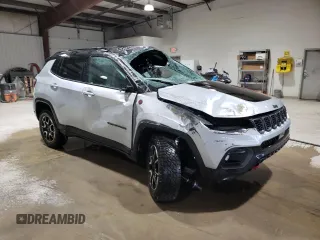 2024 Jeep Compass Trailhawk with VIN 3C4NJDDN5RT149519, listed as a Copart auction lot 51455005 with 23,062 mi miles and Non repairable. Bid and sale history available at DreamBid. Image 4.