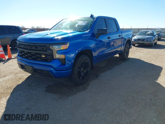 2022 Chevrolet Silverado 1500 Custom with VIN 3GCPDBEK3NG631658, listed as a IAAI auction lot 41647603 with 1 mi miles. Bid and sale history available at carsss.com. Image 2.