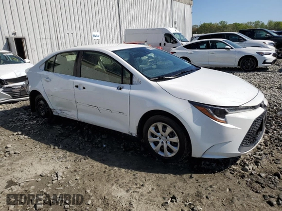 2021 Toyota Corolla LE with VIN JTDEPMAE5MJ132786, listed as a Copart auction lot 54755225 with 44,684 mi miles and Salvage Title. Bid and sale history available at DreamBid. Image 4.