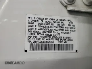 2009 Acura MDX Technology with VIN 2HNYD28479H511038, listed as a Copart auction lot 45787105 with 291,836 mi miles and Salvage Title. Bid and sale history available at DreamBid. Image 13.
