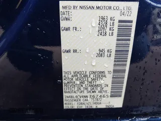 2022 Nissan Altima SR with VIN 1N4BL4CV4NN367465, listed as a IAAI auction lot 40811718 with 48,651 mi miles and . Bid and sale history available at DreamBid. Image 9.