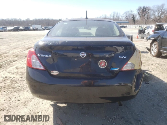 2012 Nissan Versa SV with VIN 3N1CN7AP8CL893094, listed as a Copart auction lot 46476265 with 197,897 mi miles and Salvage Title. Bid and sale history available at carsss.com. Image 6.