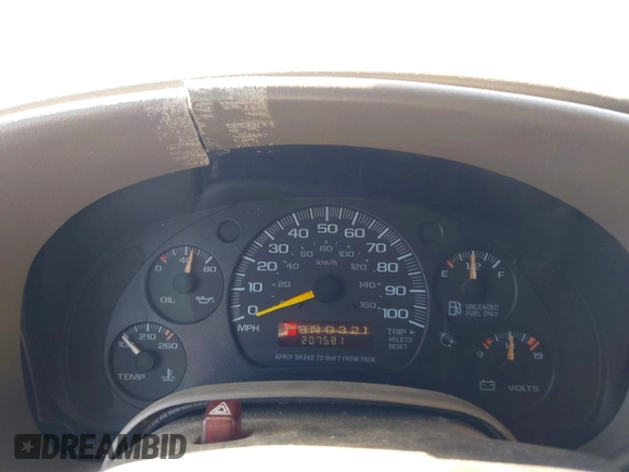 1999 Chevrolet Astro Cargo YF7 with VIN 1GBDM19W4XB142681, listed as a IAAI auction lot 41867860 with 207,581 mi miles and . Bid and sale history available at DreamBid. Image 7.
