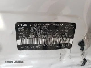 2019 Mitsubishi Outlander Sport ES 2.0 with VIN JA4AP3AU3KU030456, listed as a Copart auction lot 62845402 with 38,161 mi miles. Bid and sale history available at carsss.com. Image 10.