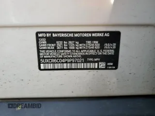 2023 BMW X5 xDrive40i with VIN 5UXCR6C04P9P97021, listed as a Copart auction lot 49247845 with 44,268 mi miles and Salvage Title. Bid and sale history available at DreamBid. Image 14.