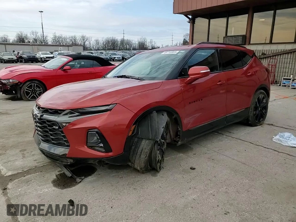 2021 Chevrolet Blazer RS z VIN 3GNKBERSXMS544435, wystawiony jako Copart lot #49710865 z przebiegiem 57 321 mil mil oraz Szkoda całkowita • Salvage title. Historia ofert i sprzedaży dostępna na DreamBid. Obrazek 12.