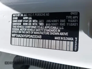 2023 Porsche Cayenne с VIN WP1AA2AY5PDA03348, выставлен на аукционе IAAI как лот 42046765 с пробегом 24 409 миль миль и . История ставок и продаж доступна на DreamBid. Изображение 9.
