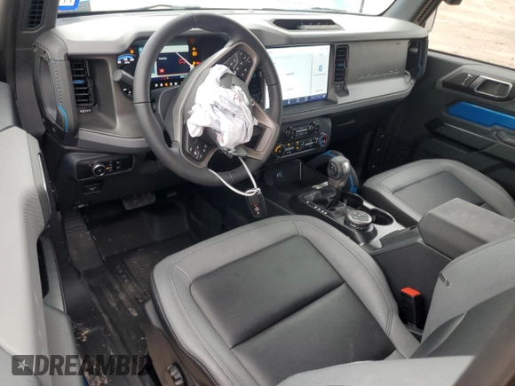 2024 Ford Bronco with VIN 1FMDE1AP9RLA70527, listed as a Copart auction lot 47448755 with 2,904 mi miles and Salvage title. Bid and sale history available at DreamBid. Image 8.
