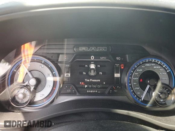 2022 Ram 2500 Limited with VIN 3C6UR5TLXNG314615, listed as a Copart auction lot 55110865 with 18,511 mi miles and Salvage title. Bid and sale history available at DreamBid. Image 9.